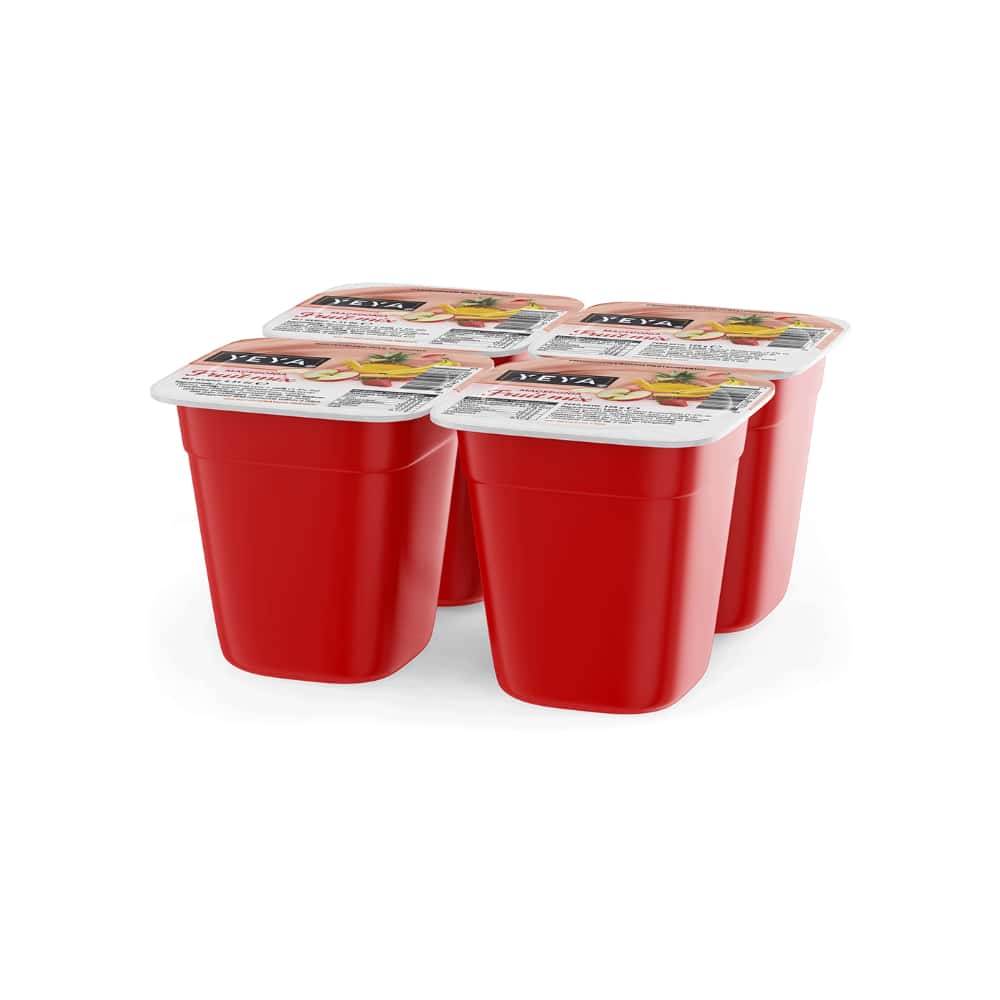 Yogurt pasteurizado sabor macedonia YEYA (4 x 125 g / 4.41 oz) - Miniatura 2
