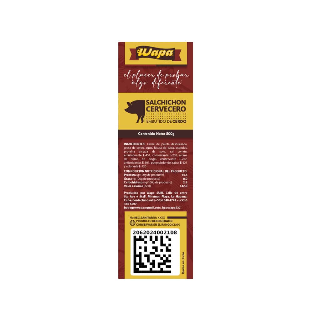 Salchichón cervecero lasqueado Wapa (500 g / 1.1 lb) - Miniatura 5