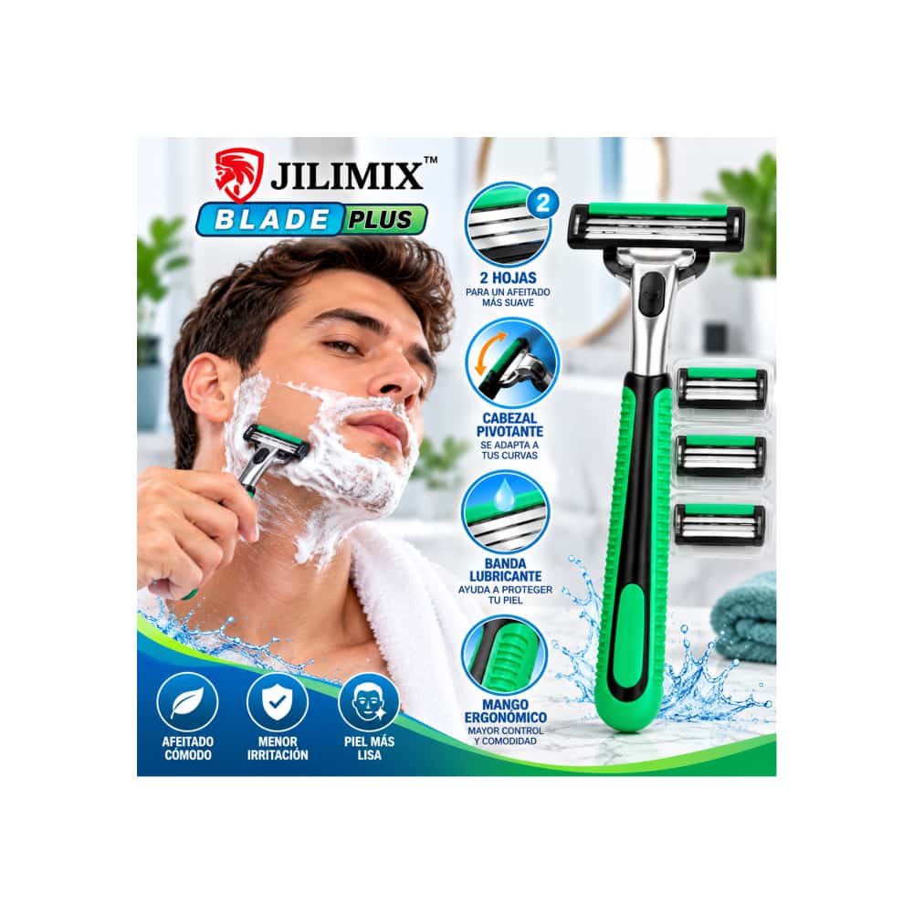 Máquina de afeitar de doble hoja Jilimix - Miniatura 3