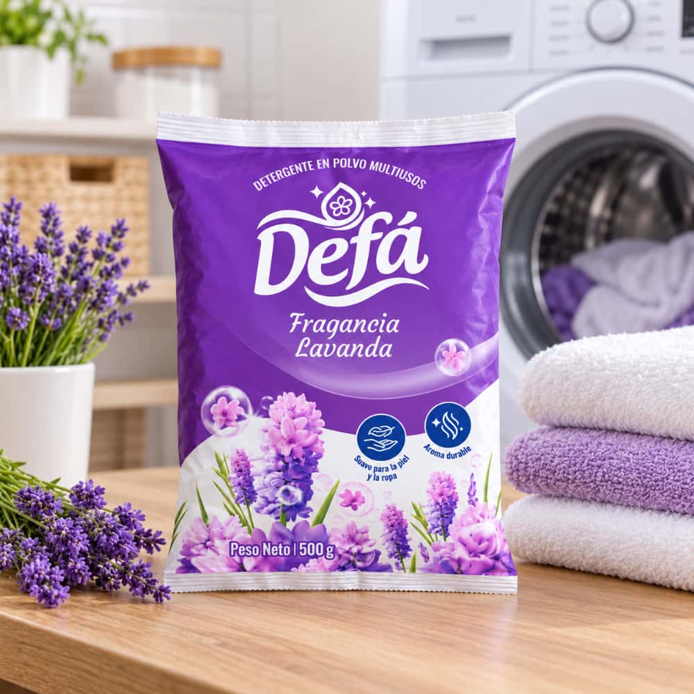 Detergente en polvo multiusos fragancia lavanda Defá (3x 500 g / 1.1 lb) - Miniatura 2