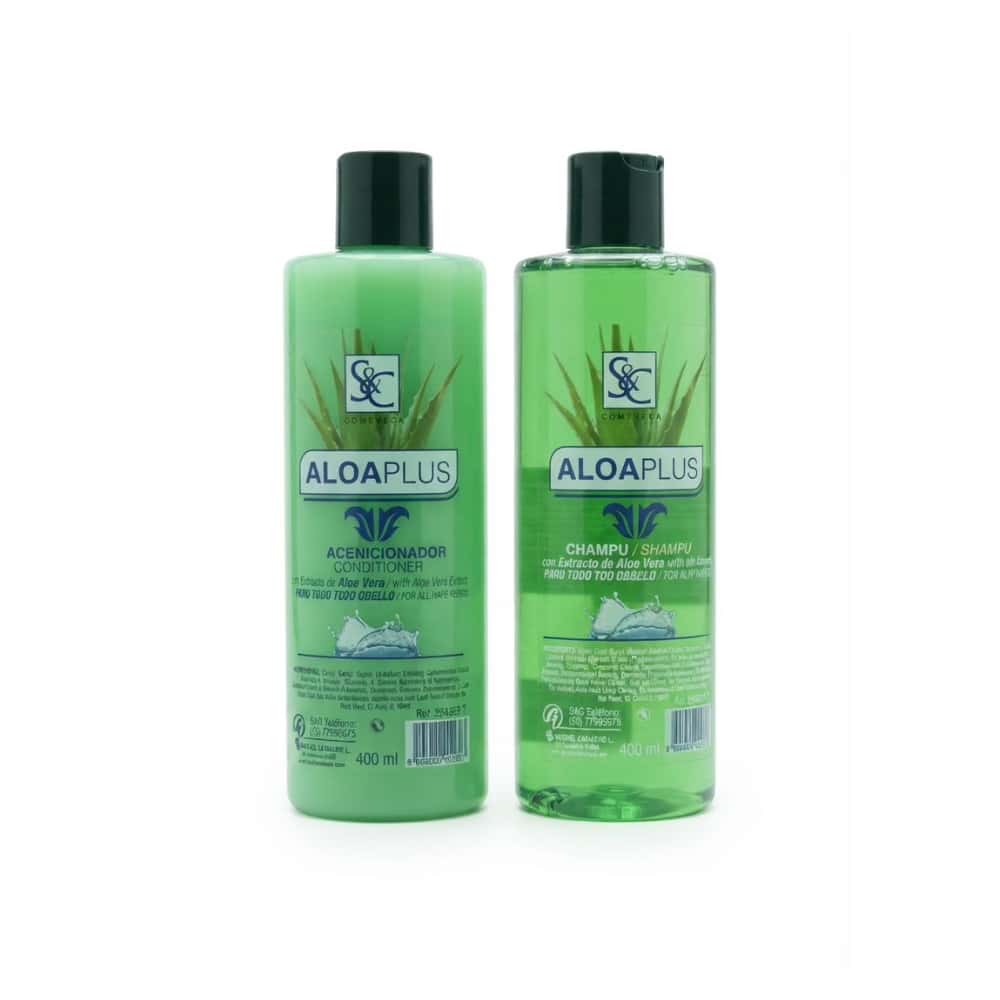 Juego de champú y acondicionador con extracto de aloe vera para todos los cabellos S&C Natural - Miniatura 1