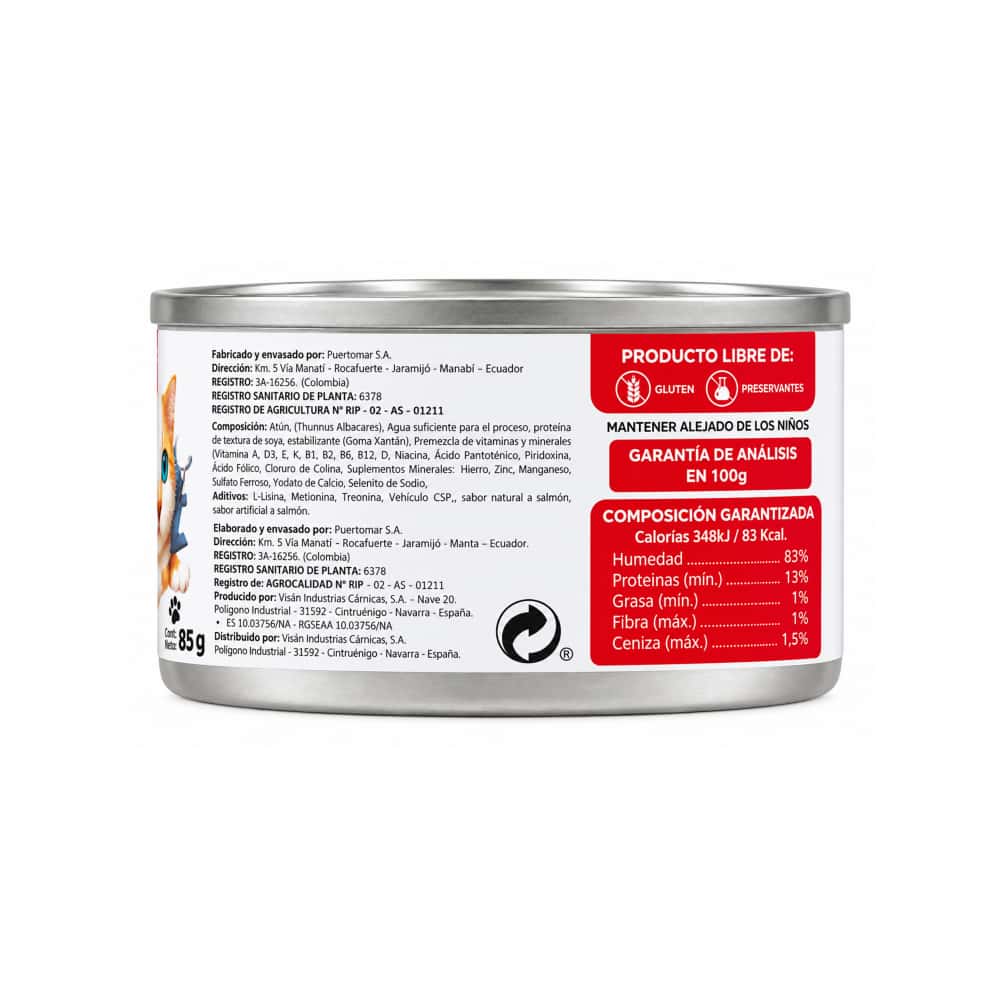 Comida húmeda para gatos sabor salmón Amalia's Nutra (85 g / 2.9 oz) - Miniatura 2