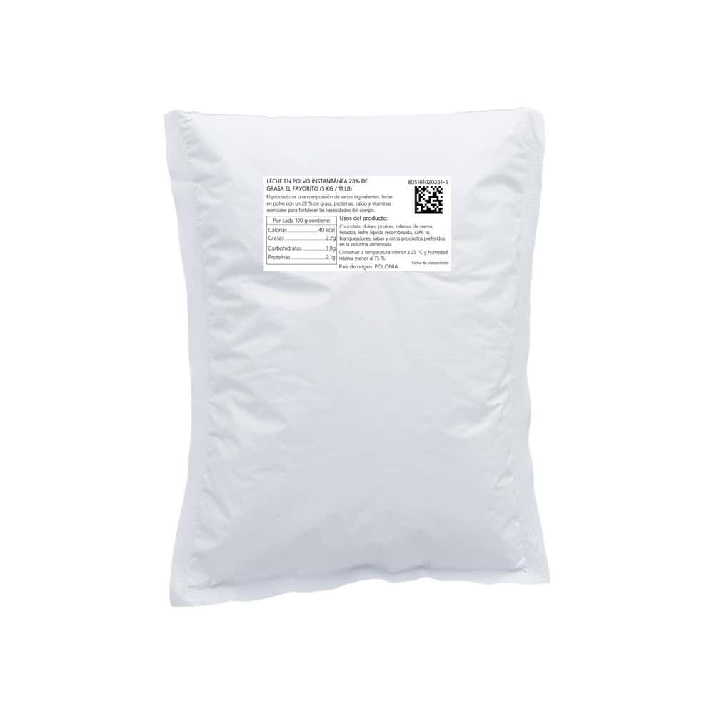 Leche en polvo instantánea 28% de grasa El Favorito (5 kg / 11 lb) - Miniatura 2
