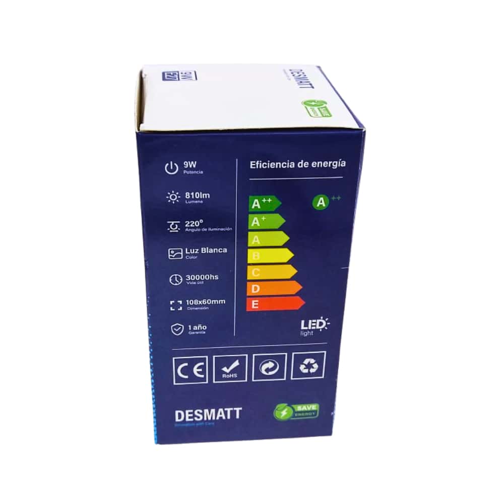 Bombillo LED - 9 W - Desmatt - Miniatura 3