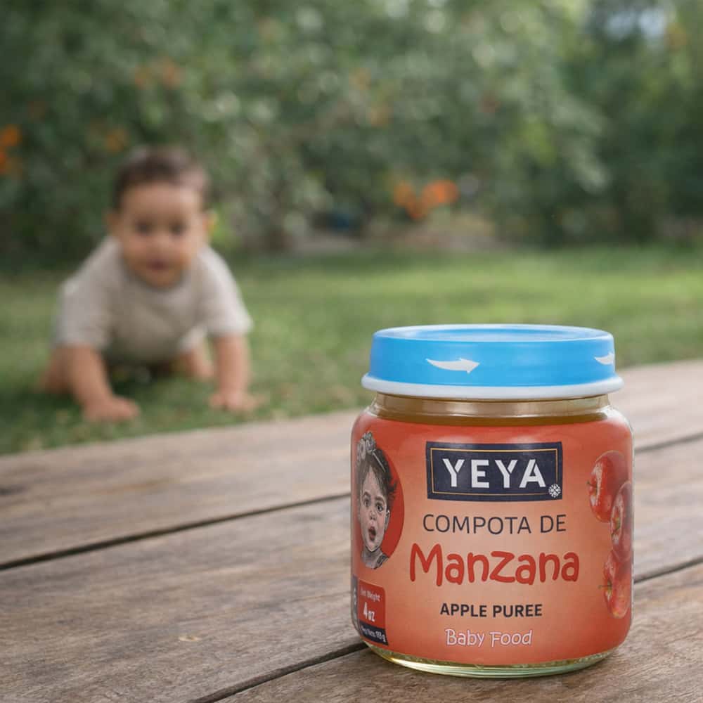 Compota de manzana YEYA (12 x 113 g / 4 oz) - Miniatura 3