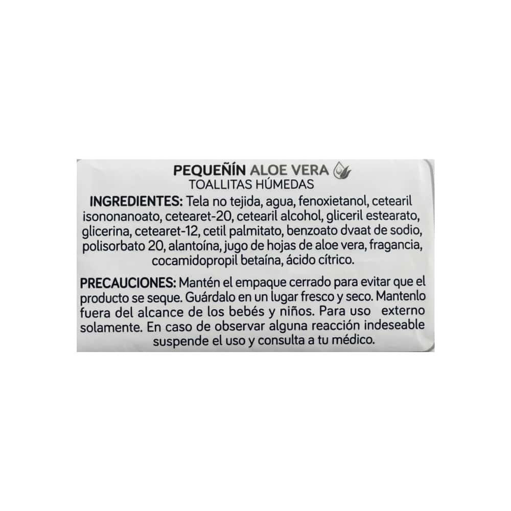 Toallitas húmedas de aloe vera Pequeñín (50 U) - Miniatura 4