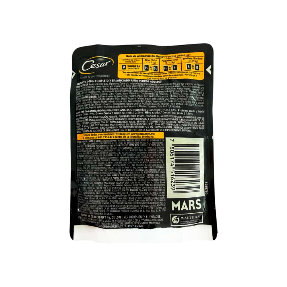 Alimento para perro pollo en su jugo Mini Filetes Cesar (75 g / 2.65 oz) - Miniatura 3