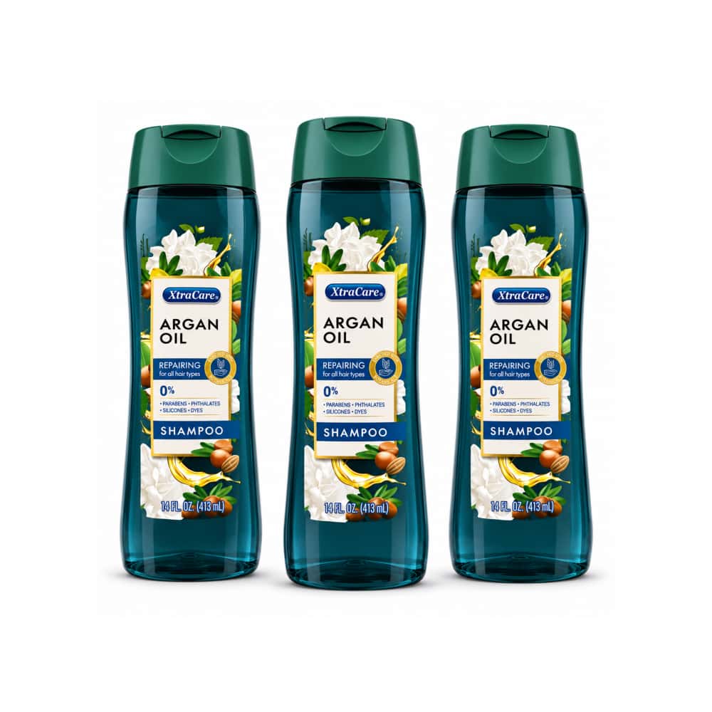 Champú reparador de aceite de argán XtraCare (3 x 413 ml / 14 floz) - Miniatura 1