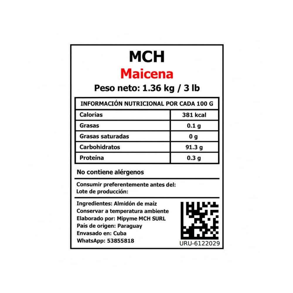 Maicena MCH (1.36 kg / 3 lb) - Miniatura 2