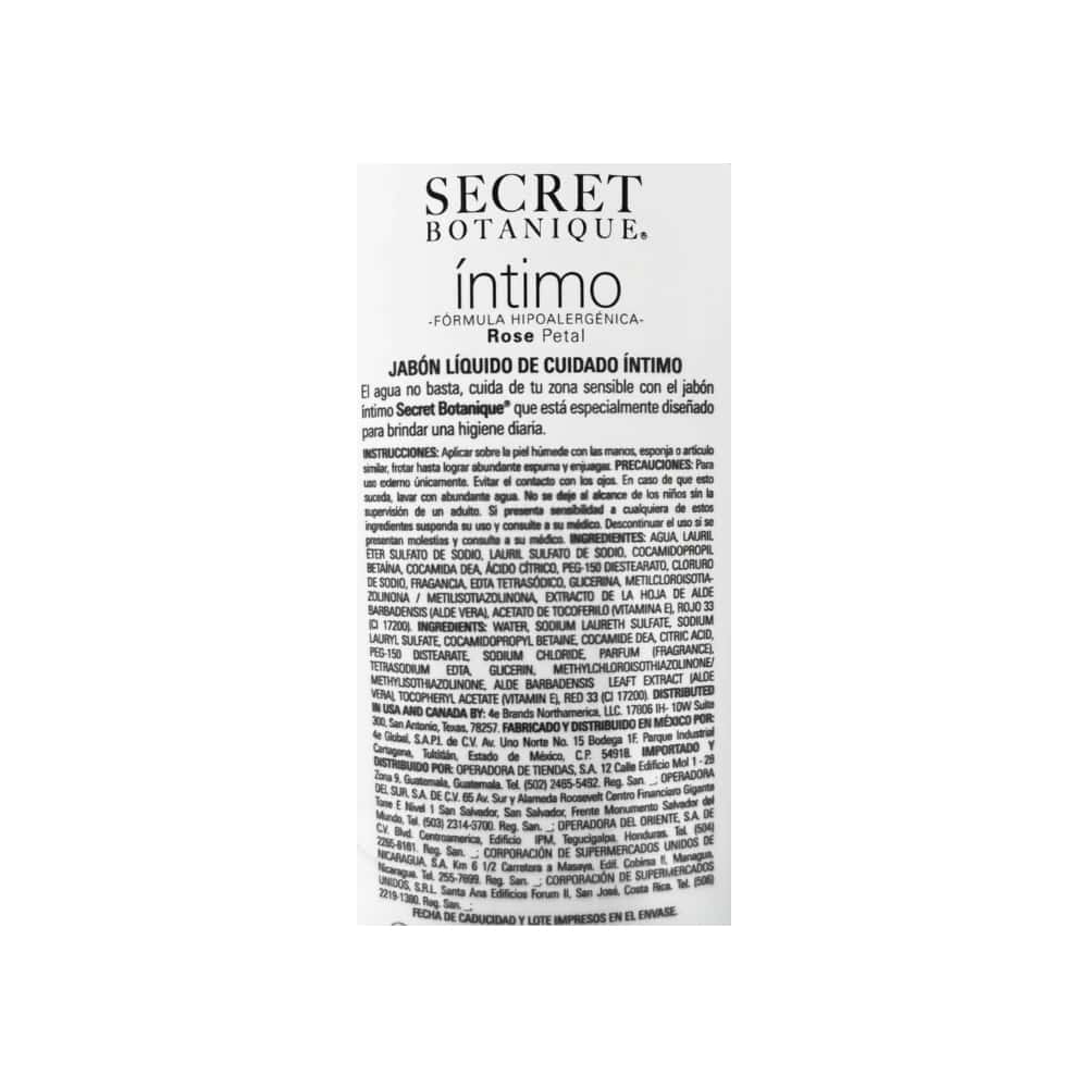 Jabón líquido íntimo con extracto de pétalos de rosas Secret Botanique (230 ml) - Miniatura 3