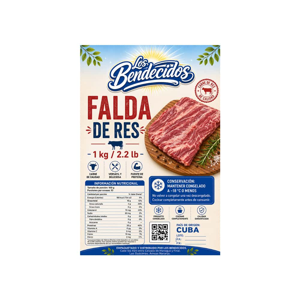 Falda de res Los Bendecidos (1 kg / 2.2 lb) - Miniatura 2