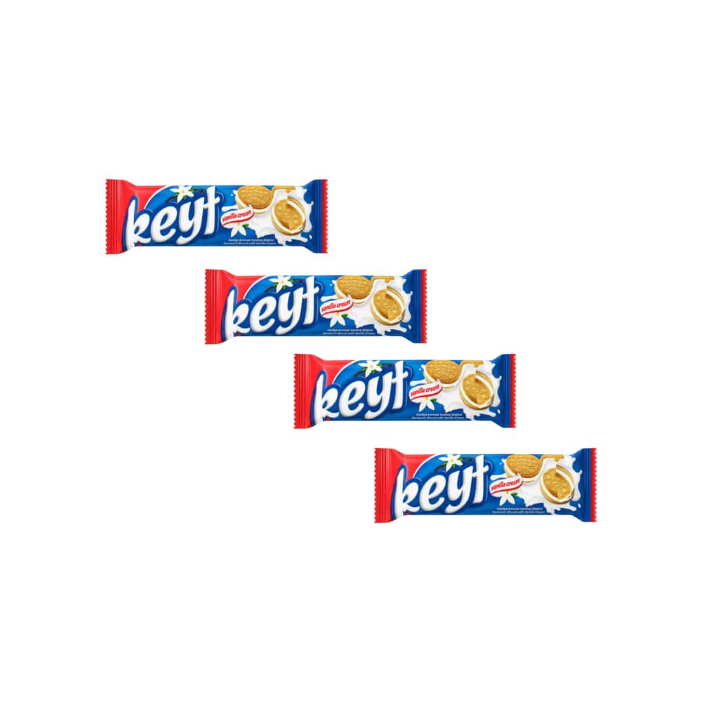 Galleta sándwich con crema de vainilla Keyf Golda (4 X 50 g / 1.76 oz) - Miniatura 1