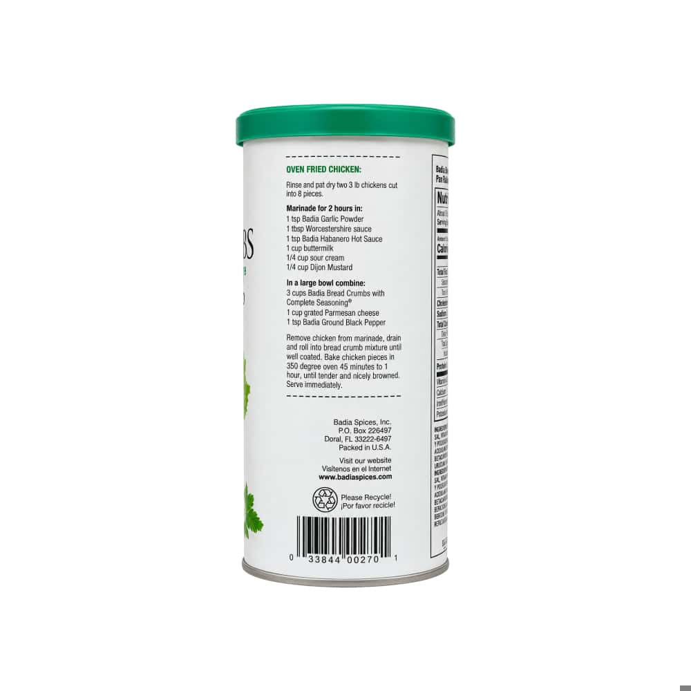 Pan rallado con sazón completo Badia (425 g / 15 oz) - Miniatura 9