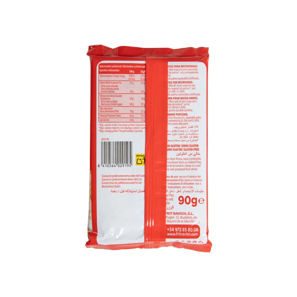 Palomitas con sal para microondas Frit Ravich (90 g / 3.174 oz) - Miniatura 2