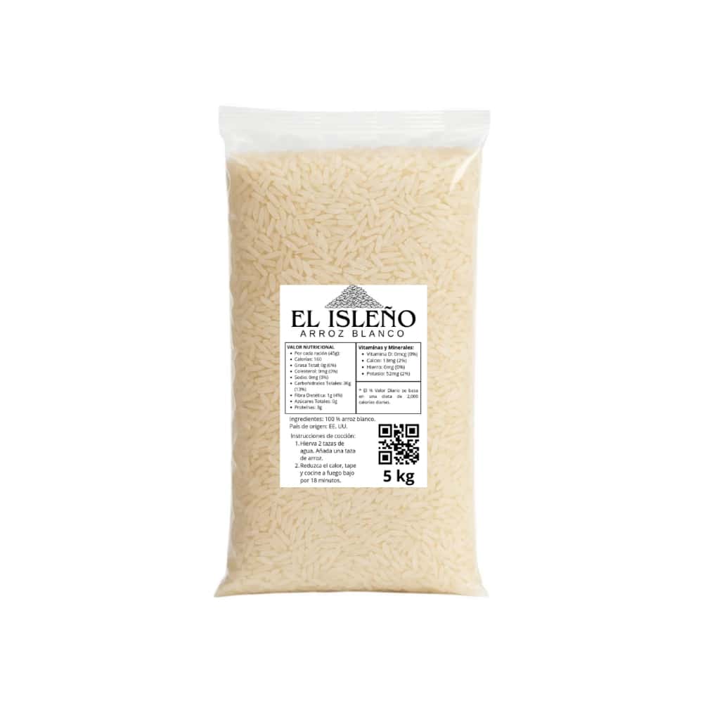 Arroz blanco El Isleño (5 kg / 11.02 lb) - Miniatura 1