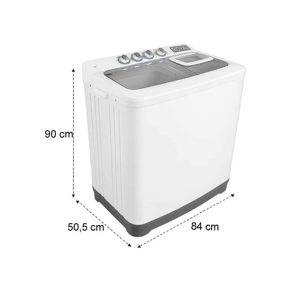 Lavadora semiautomática de 10.5 Kg color blanco Royal RWT 105 - Miniatura 5