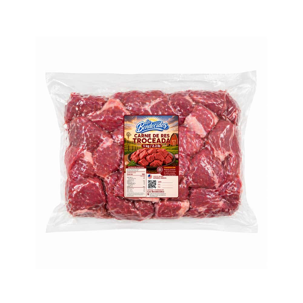 Carne de res troceada Los Bendecidos (1 kg / 2.2 lb) - Miniatura 1