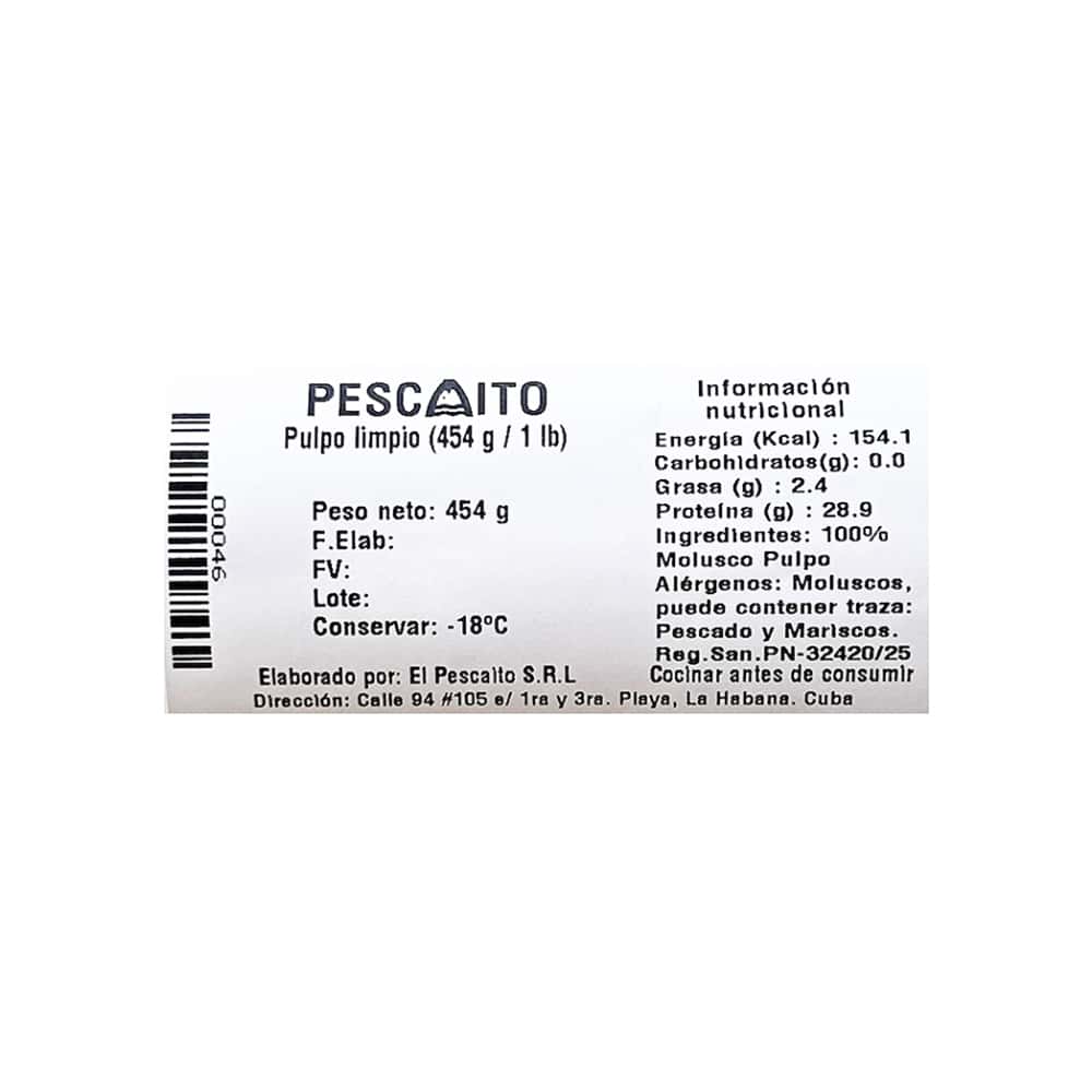 Pulpo limpio Pescaito (454 g / 1 lb) - Miniatura 4