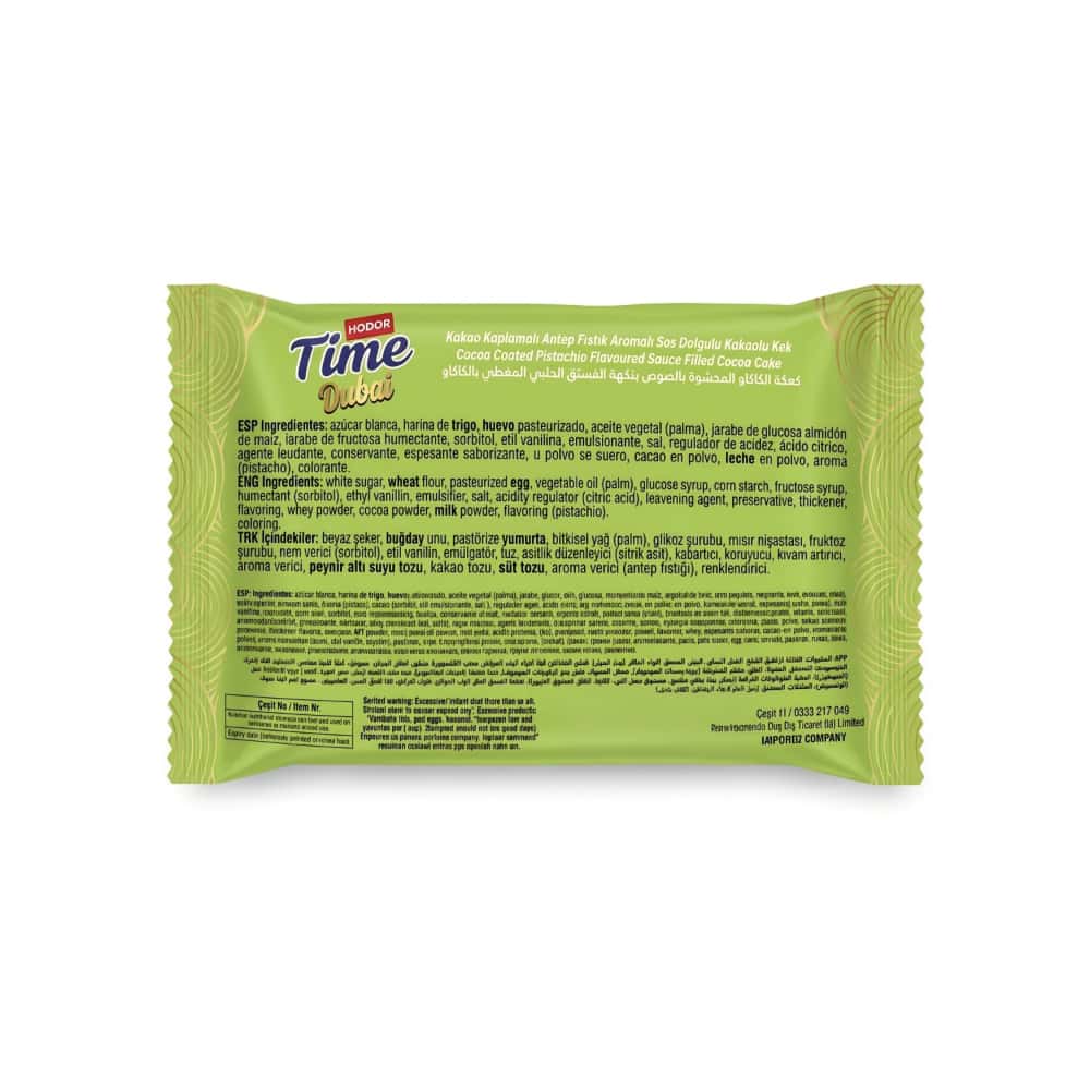 Pastel de chocolate con relleno sabor pistacho Dubai y cobertura de cacao Time Hodor (30 g / 1.05 oz) - Miniatura 3