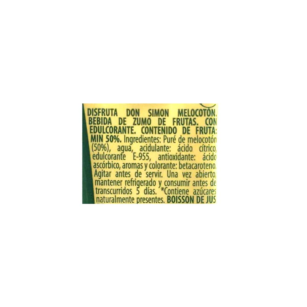 Zumo - jugo - de melocotón Disfruta Don Simon (200 ml) - Miniatura 3