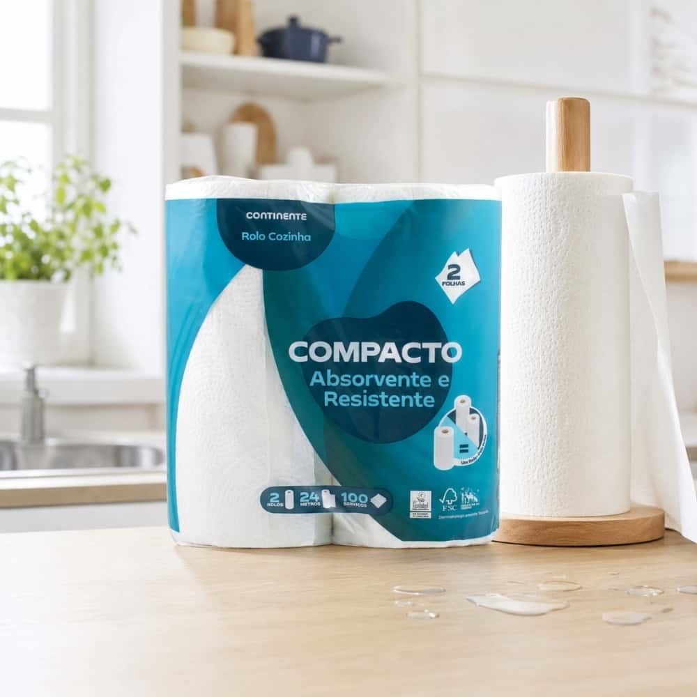 Rollo de cocina compacto de 2 capas Continente (2 rollos) - Miniatura 3