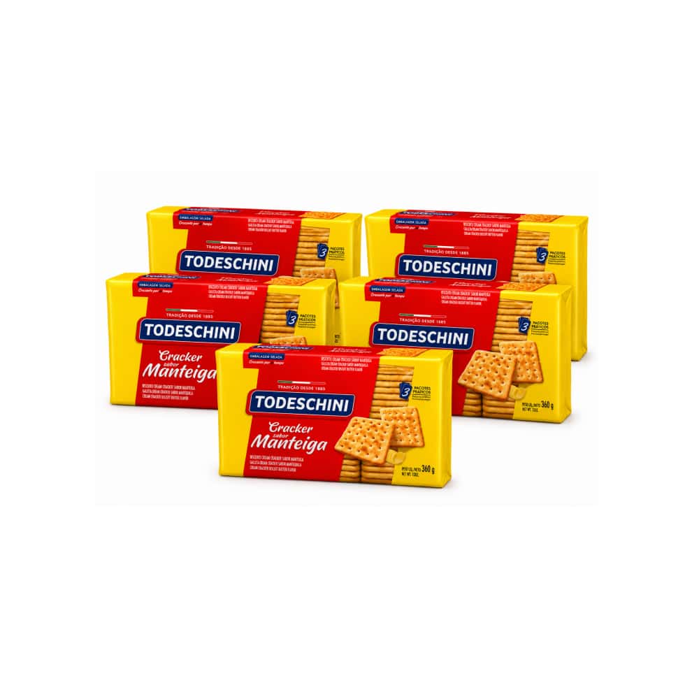Galletas Cream Cracker sabor mantequilla Todeschini (5 x g / 12 oz) - Miniatura 1