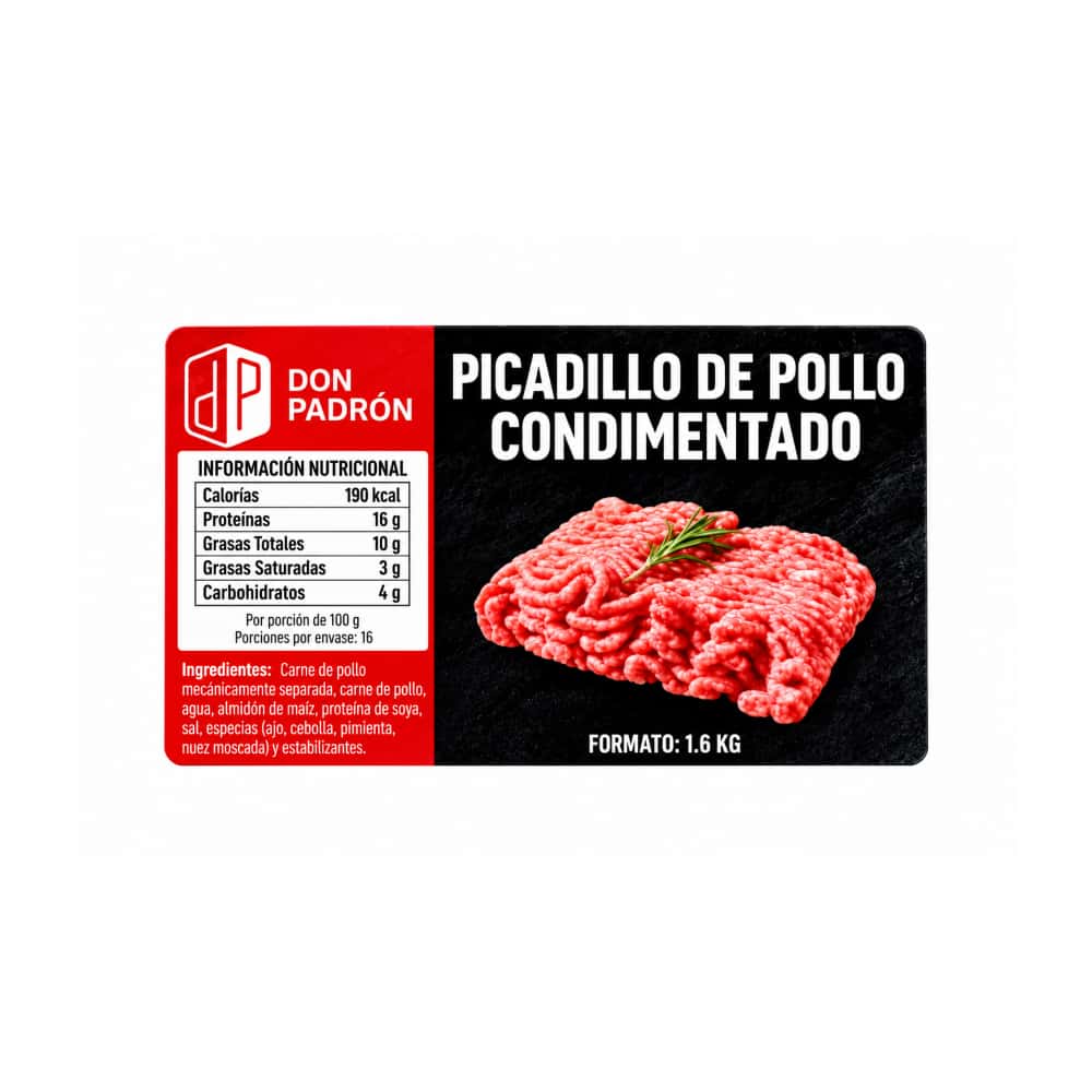Picadillo de pollo condimentado Don Padrón (4 x 400 g / 14.11 oz) - Miniatura 3