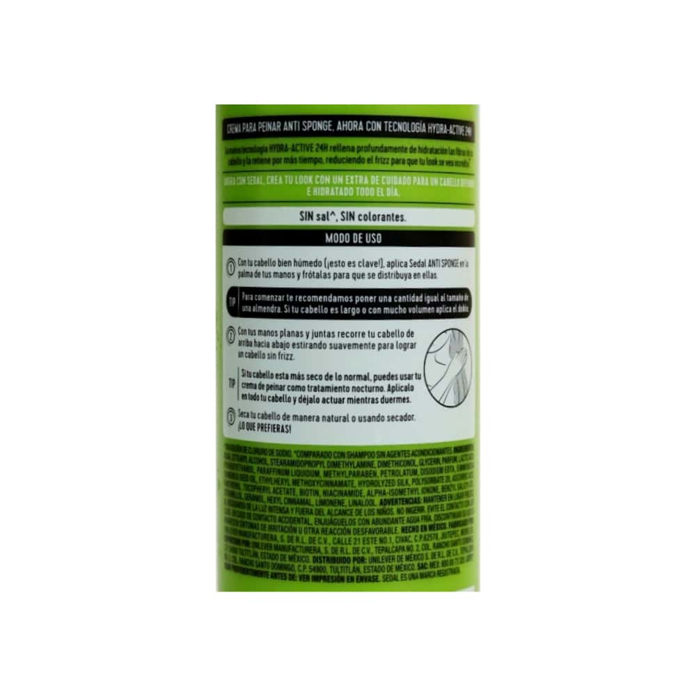 Crema para peinar Anti Sponge Sedal (300 ml) - Miniatura 3