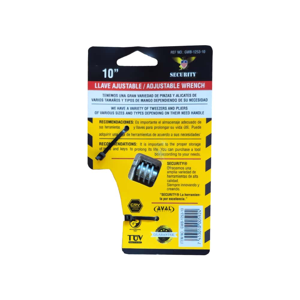 Llave de ajuste de 10" Security - Miniatura 5