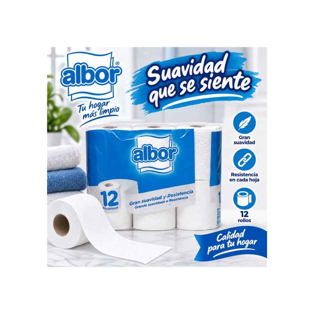 Papel higiénico Albor (12 U) - Miniatura 5