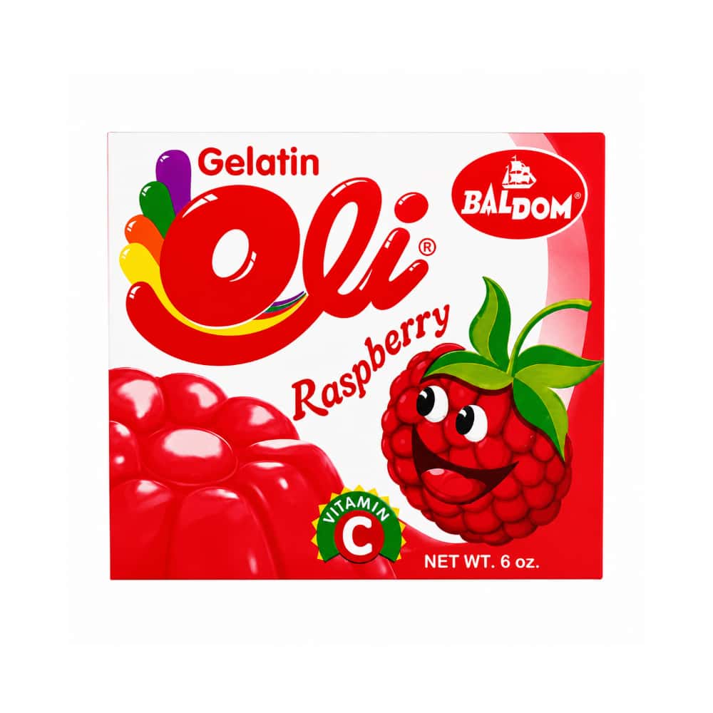Gelatina sabor frambuesa Oli (170 g / 6 oz) - Miniatura 1