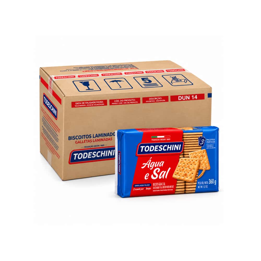 Galletas agua y sal Todeschini (20 x 360 g / 12 oz) - Miniatura 1