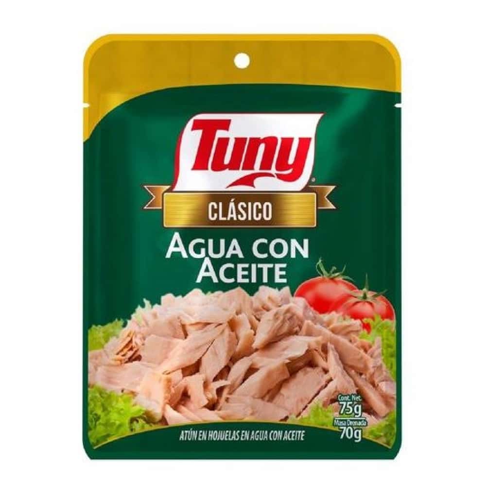 Atún en hojuelas en agua con aceite clásico Tuny (75 g / 2.64 oz) - Miniatura 1