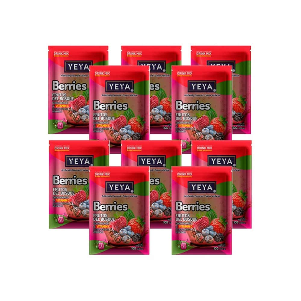 Refresco instantáneo sabor frutos del bosque YEYA (10 x 10 g) - Miniatura 1