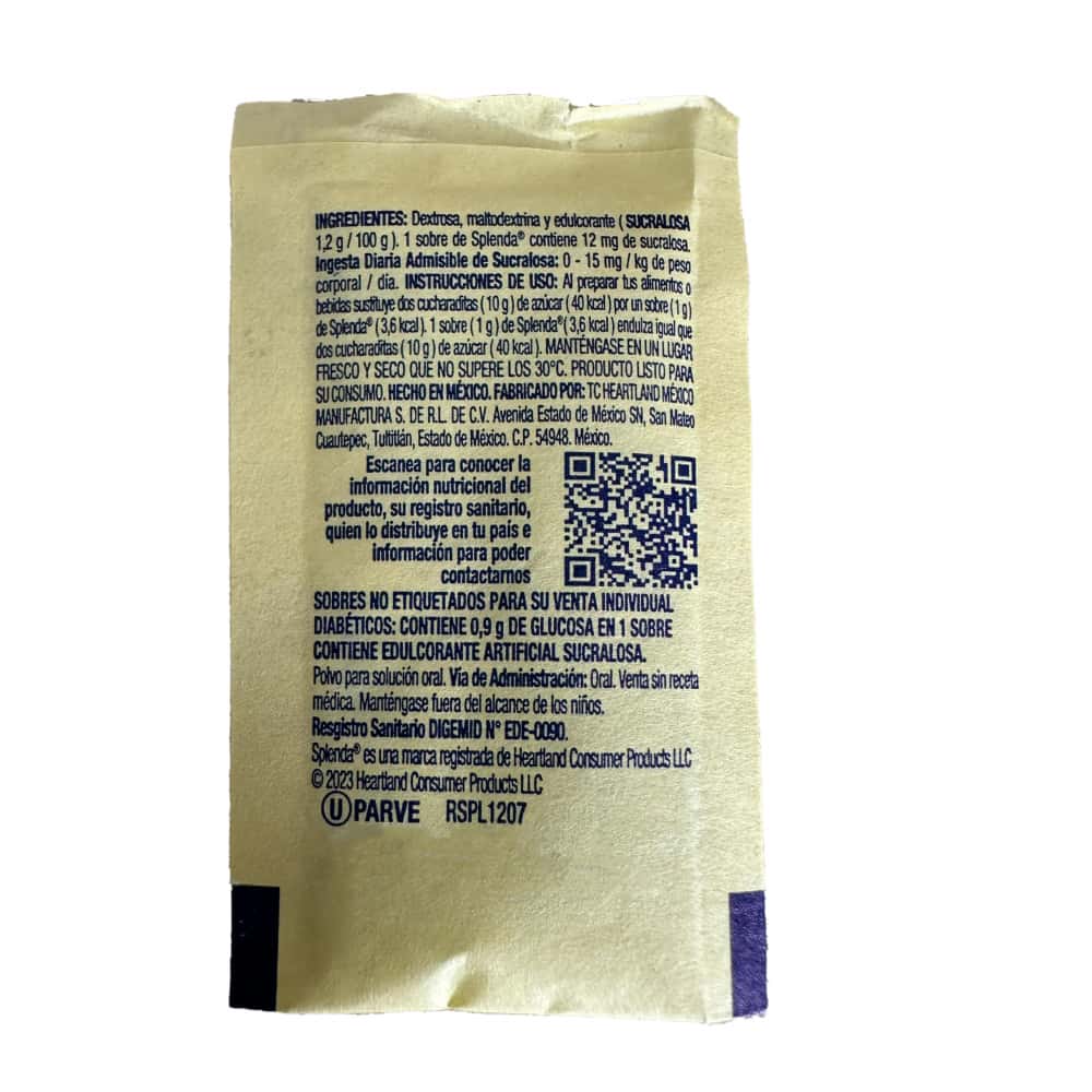 Edulcorante con 1.2% de sucralosa Splenda (20 x 1 g) - Miniatura 4