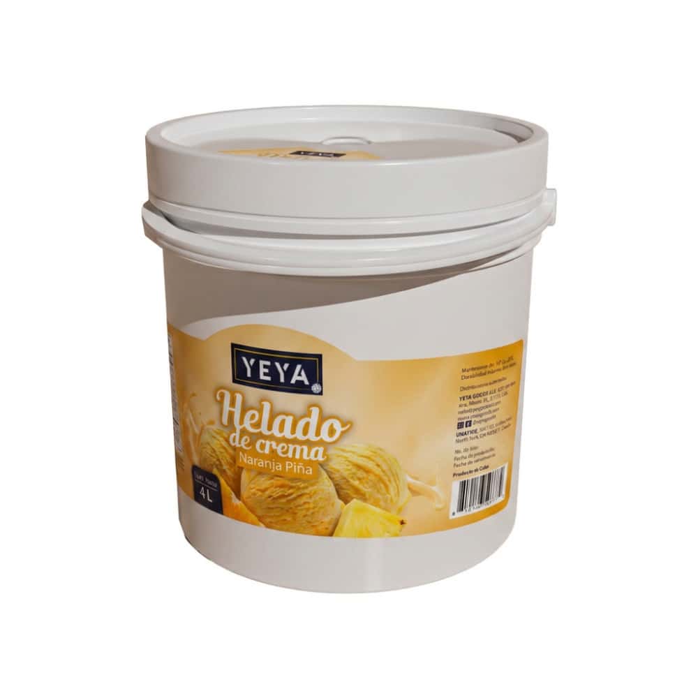 Helado de crema sabor naranja piña YEYA (4 L) - Miniatura 2