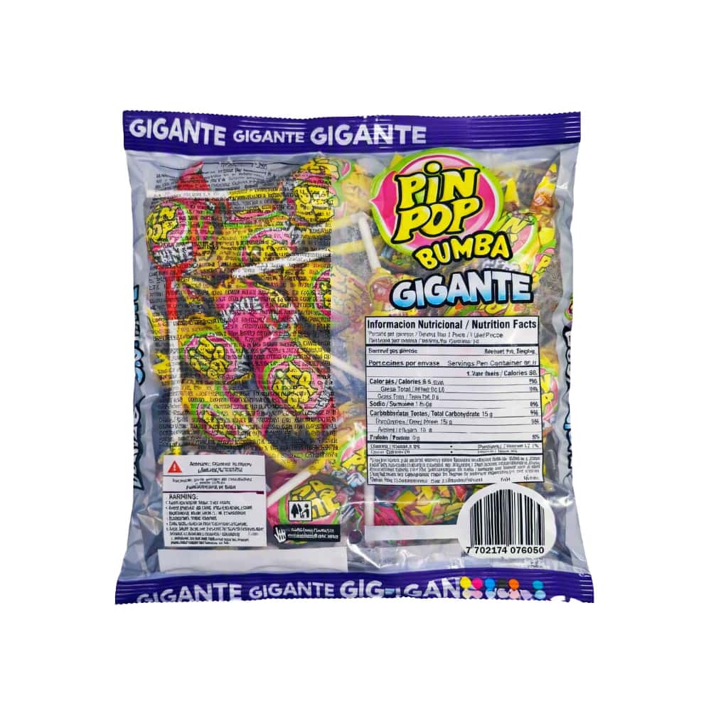 Chupa chupa con sabores frutales surtidos Pin Pop (552 g / 1.22 lb) - Miniatura 2
