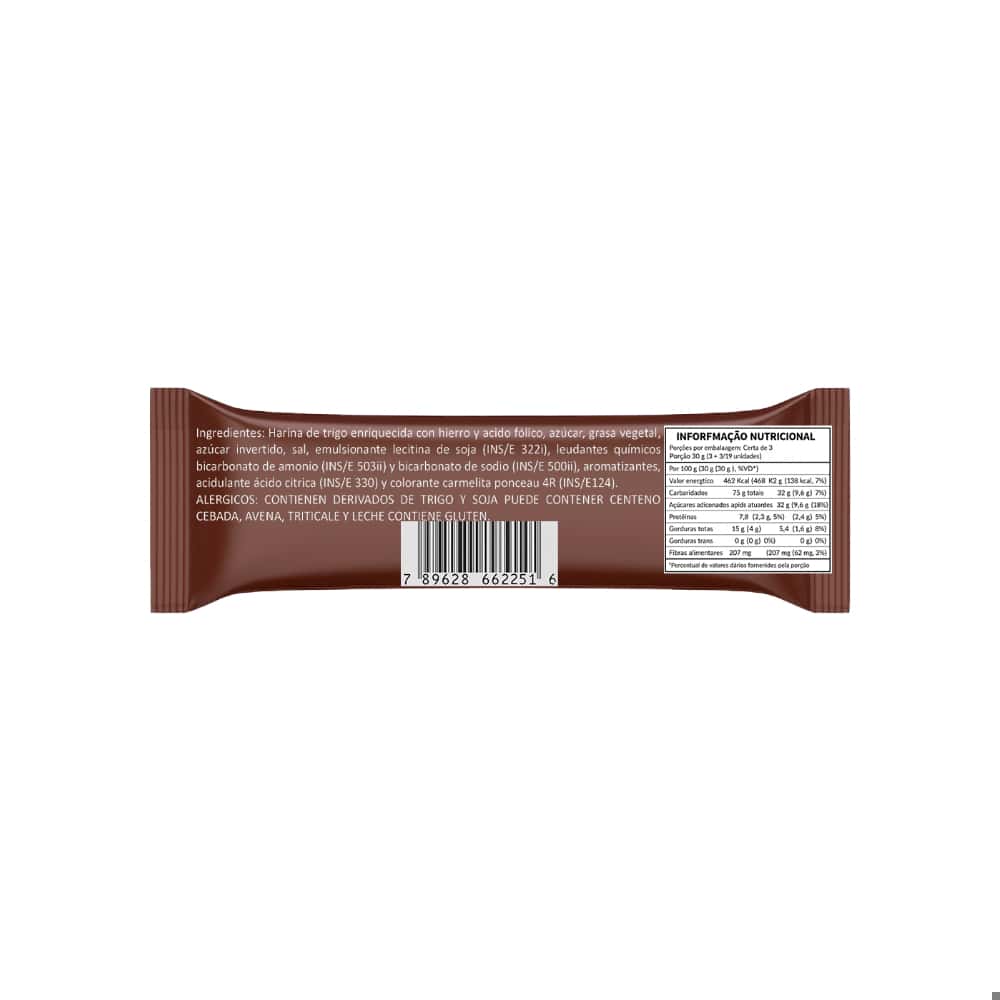 Galletas sabor chocolate rellenas con crema sabor a chocolate Show Gol (76 g / 2.68 oz) - Miniatura 3