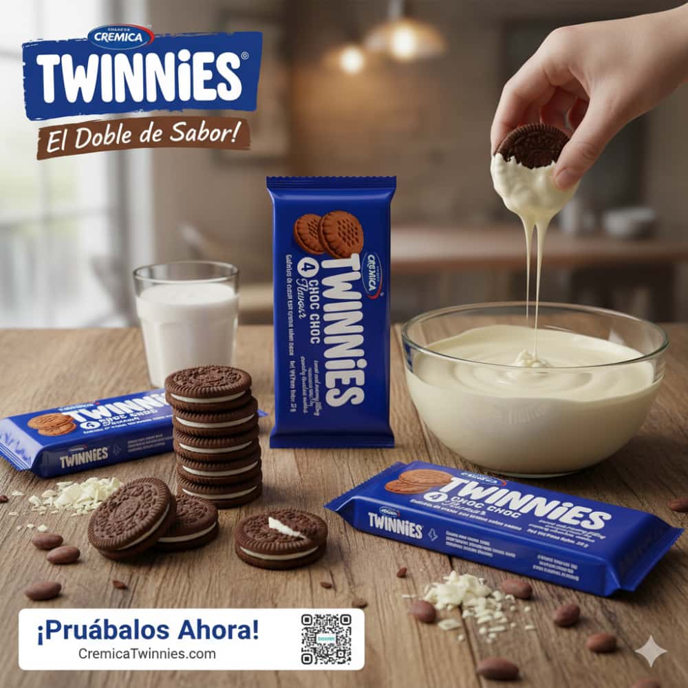Galletas de chocolate con crema sabor a chocolate Twinnies Mrs Bector's Cremica (23 g / 0.81 oz) - Miniatura 5