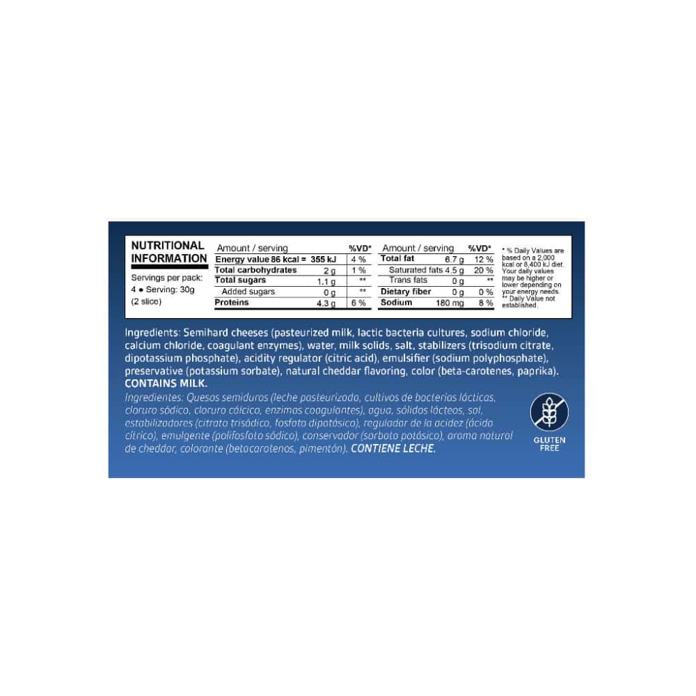 Queso cheddar YEYA (12 x 120 g / 4.2 oz) - Miniatura 2