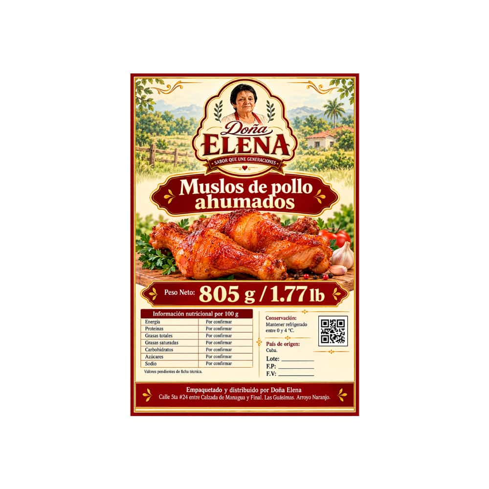 Muslos de pollo ahumados Doña Elena (805 g / 1.77 lb) - Miniatura 2