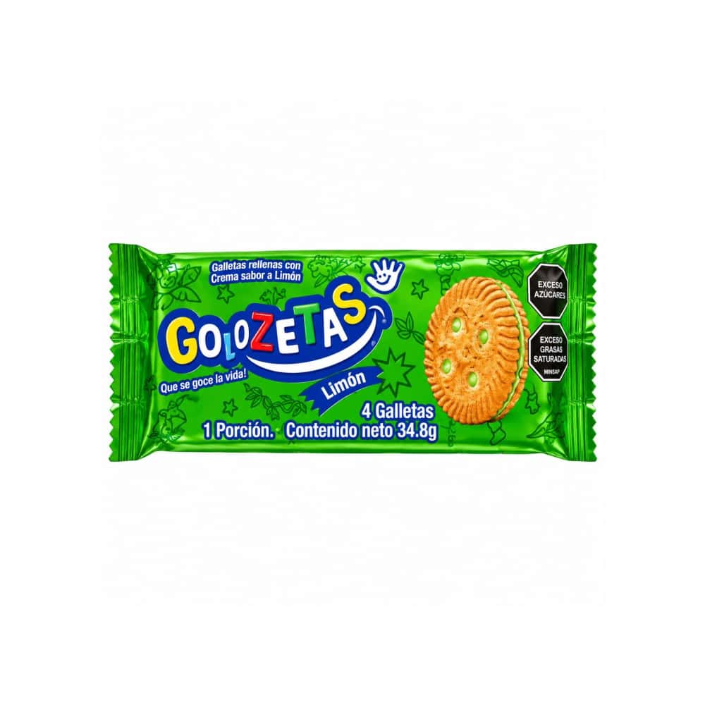 Galletas rellenas con crema sabor a limón Golozetas (34.8 g / 1.22 oz) - Miniatura 1