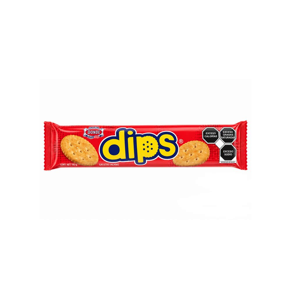 Galletas saladas sabor mantequilla Dips Dondé (143 g / 5.04 oz) - Miniatura 1