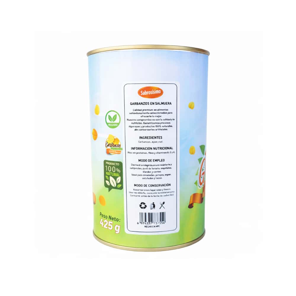 Garbanzos en salmuera Sabrosísimo (425 g / 14.99 oz) - Miniatura 2