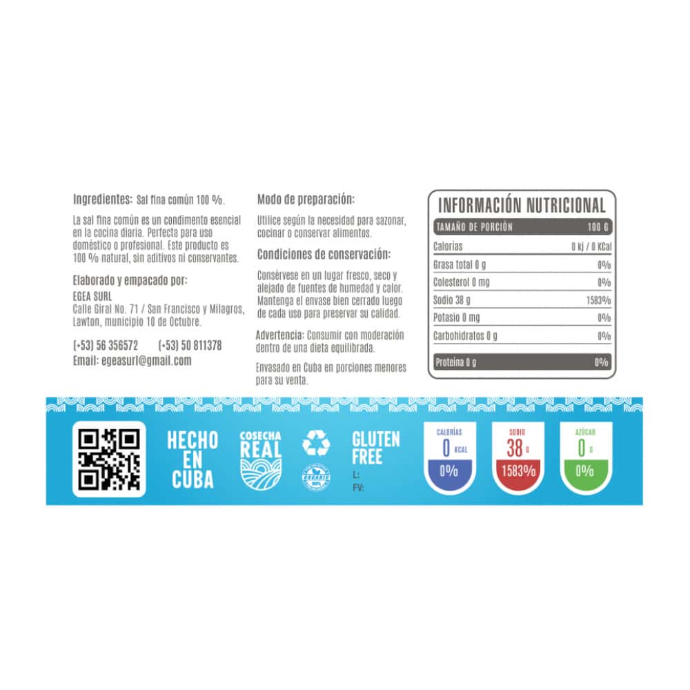 Sal fina común Cosecha Real (4 x 500 g / 1.1 lb) - Miniatura 2