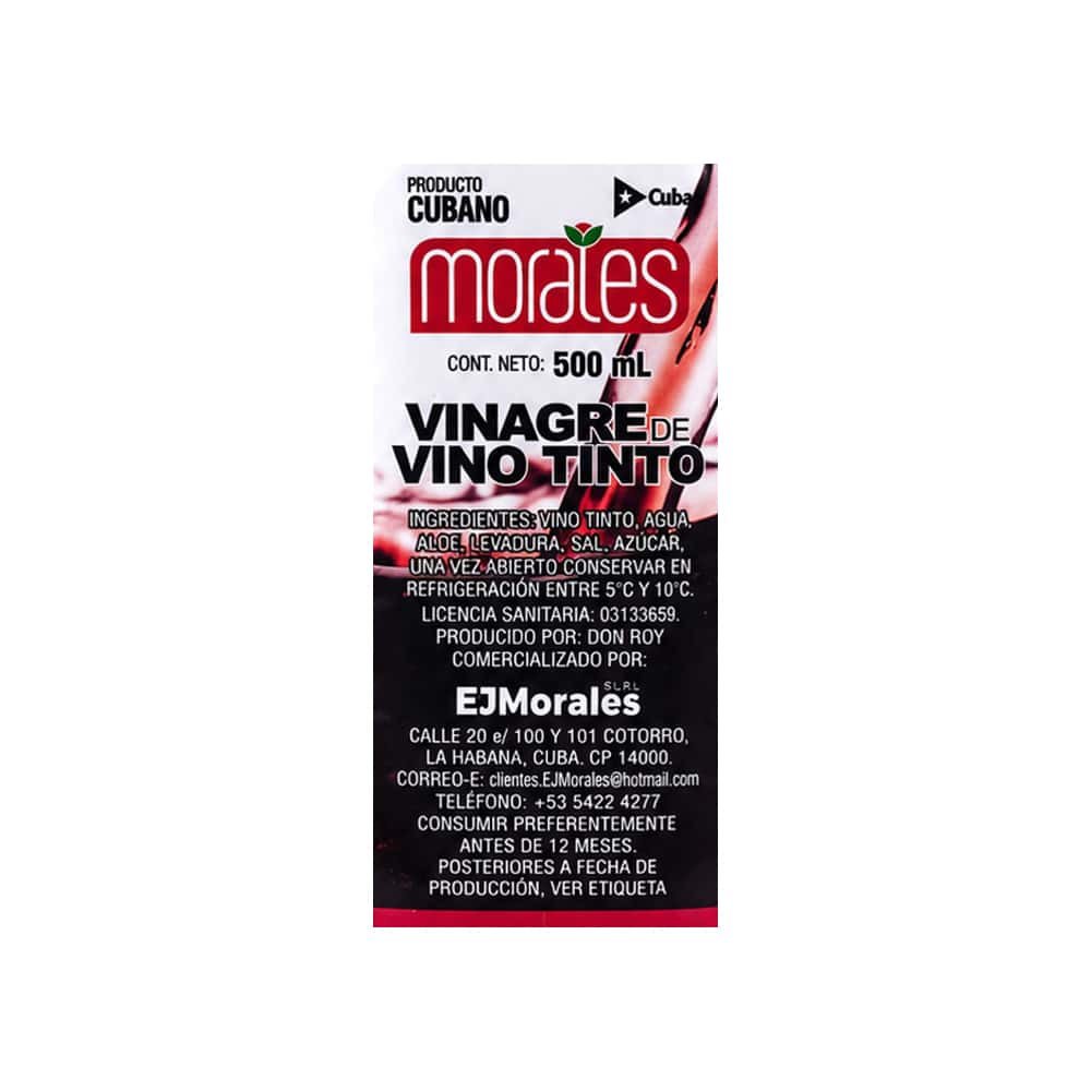 Vinagre de vino tinto Morales (500 ml) - Miniatura 2