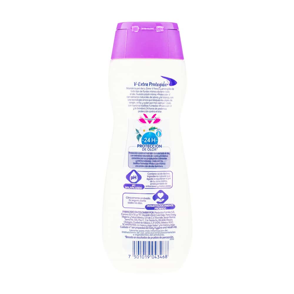 Jabón íntimo con extracto de salvia y té blanco protección-V Saba Diarios (200 ml) - Miniatura 4