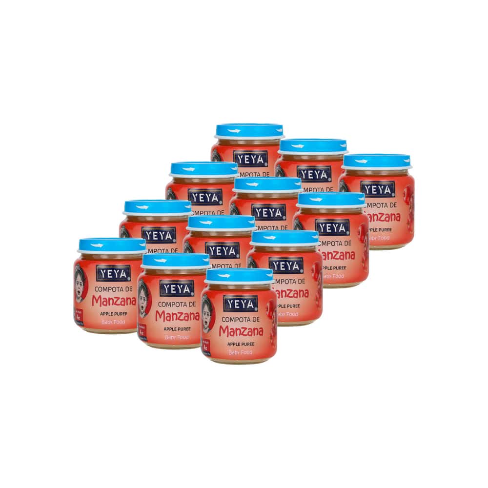 Compota de manzana YEYA (12 x 113 g / 4 oz) - Miniatura 1