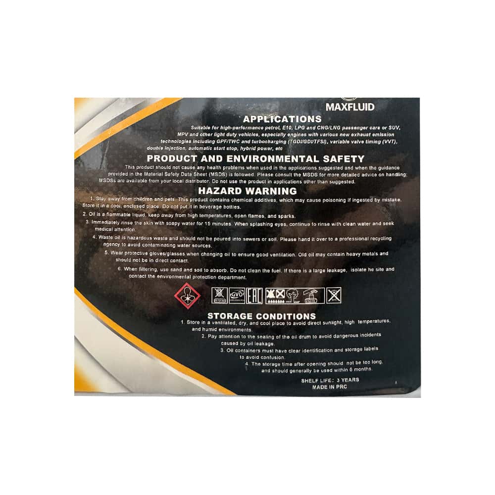 Aceite para motor SN 15W-40 Maxfluid (4 L) - Miniatura 3