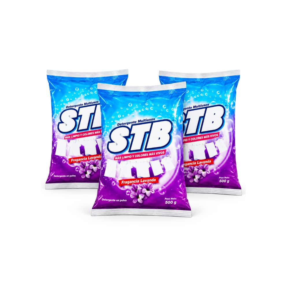 Detergente en polvo multiusos con fragancia a lavanda STB (3 x 500 g / 1.1 lb) - Miniatura 1